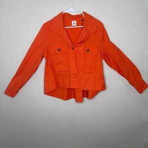 CAbi Vibrant Orange Utility Statement Jacket Size M